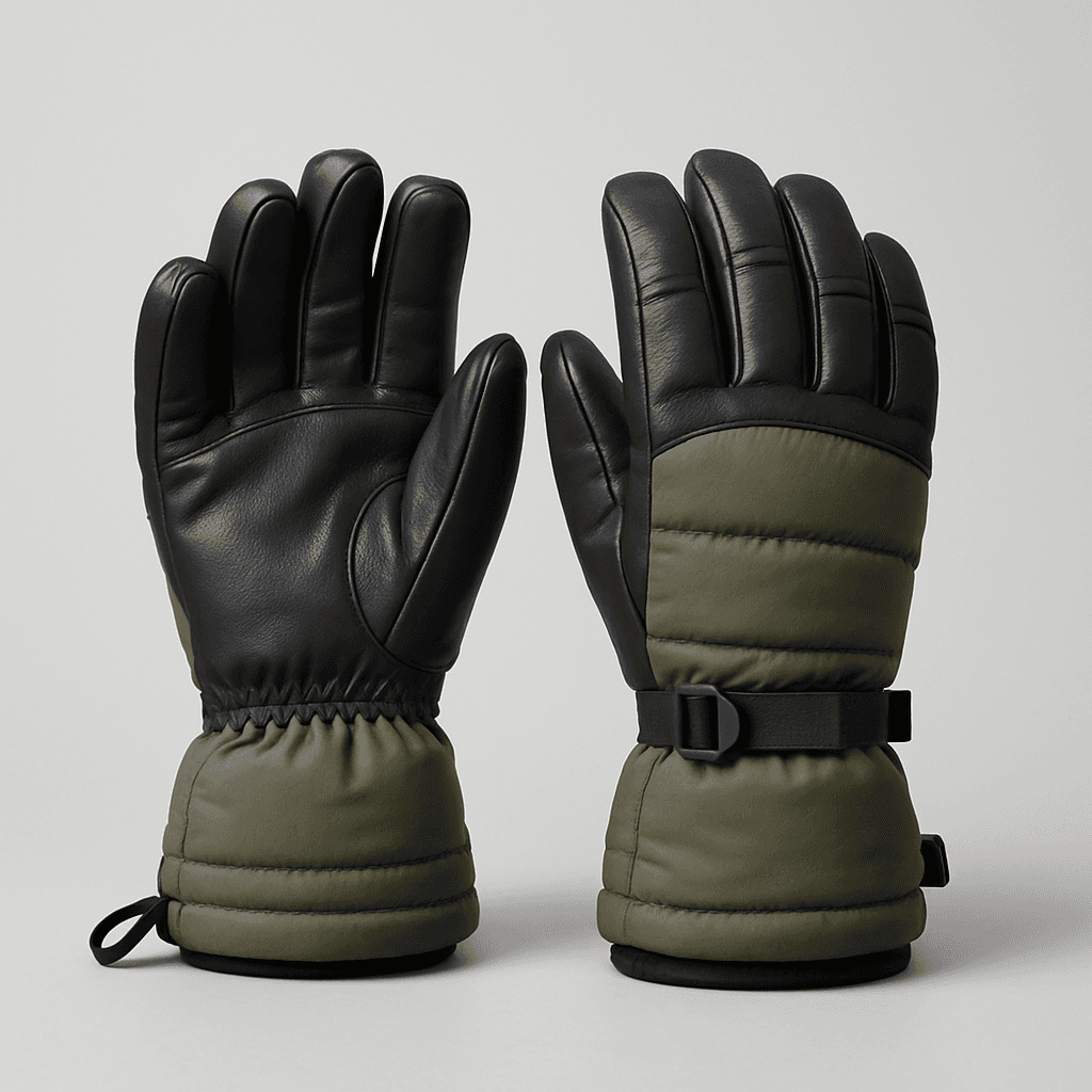 Gloves, headlamp & water bottle